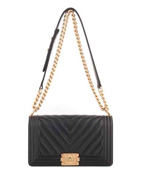 chanel boy black quited and chevron|Chanel black boyfriend bag.